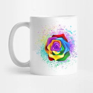 Colorful Rainbow Rose Mug